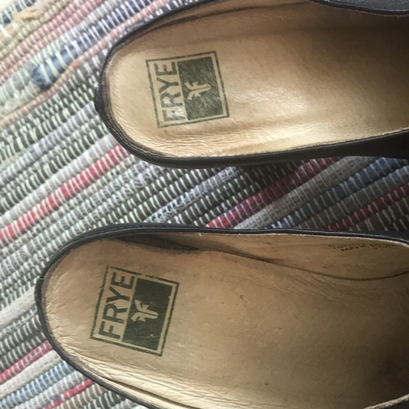 EUC Black FRYE Phoenix Western Stack Heel Mule 7.5 - Picture 4 of 8